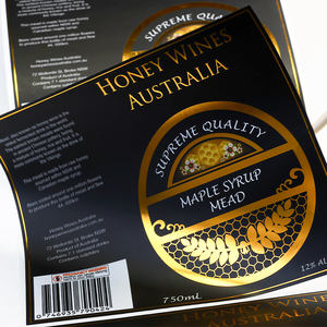 Custom Vinyl Waterproof Gold Foil Logo Beverage Juice Coffee Beans Spice Honey Glass Jar Bottles <strong>Label</strong> Stickers Roll Printing - Product Image 6