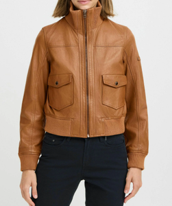 Dernière conception 2025 vestes en cuir nappa de mouton à la mode pour femmes Offre Spéciale logo personnalisé style et couleur vestes en cuir pour femmes - Product Image 6