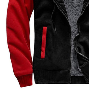 Venta al por mayor de la mejor calidad Heavyweight Full Zip Up Hoodie Men's Fur Lined Fleece Hoodies Sherpa Lined hooded - Product Image 4