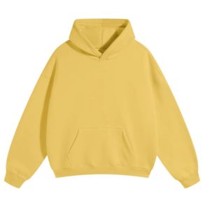 Sweat à capuche jaune teint en rouge uni de haute qualité à la mode pour homme et femme Zip-Up 100% coton à la mode polaire hiver pull à capuche - Product Image 5