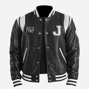 Vestes pour hommes Qualité supérieure 100% en cuir véritable Letterman Vestes universitaires bicolores disponibles dans toutes les couleurs et tailles - Product Image 1