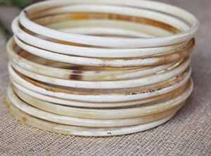 กำไลข้อมือเขาควายอินเดียแบบคลาสสิก สำหรับทุกเพศ ขัดเงา กันน้ำ เหมาะสำหรับงานแต่งงานและงานปาร์ตี้  พร้อมด้วยดีไซน์ HF - Product Image 5