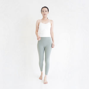 Yoga Deportes Mujer Sin Mangas Elástico Tank Top Blanco - Product Image 3