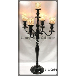 Candélabre forgé couleur or Designer fantaisie table mariage et pièce maîtresse décor église maison et bougeoir de noël - Product Image 5