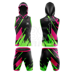 Style à capuche haute qualité 100% Polyester Compression 7v7 uniforme équipe de jeunes 7v7 ensemble de maillots - Product Image 5