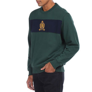 Sudadera con capucha de cuello redondo para hombre con patrón sólido personalizado con logotipo bordado de mezcla de algodón para invierno - Product Image 2