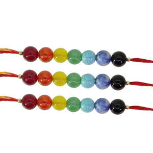 ARIHANT GEMS & JEWELS Set 3 Pulseras y Brazaletes de Cristal Multicolor de 7 Chakras para Sanación Energética, Rakhi para Hermano - Product Image 1