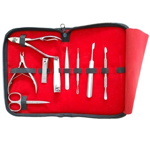 Podología Podológica herramienta para el cuidado de los pies Acero inoxidable 7 en 1 cortaúñas encarnadas uñas gruesas eliminación caja de instrumentos de Podología - Product Image 4