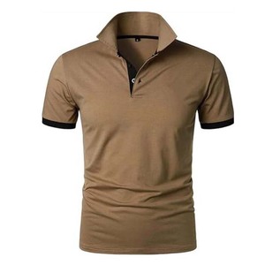 Ropa de hombre personalizada de alta calidad Algodón transpirable para Polos de manga corta talla grande estilos casuales con estampado de logotipo - Product Image 1