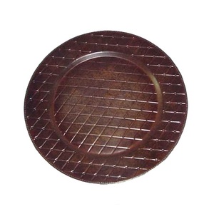 Assiette de service en métal, bordure en relief, forme arrondie, accessoires de mariage, vaisselle, décoration de table, service de nourriture - Product Image 5