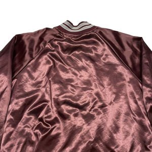 Chaqueta de bombardero universitaria de satén personalizada unisex, ropa de calle de béisbol de diseño OEM, prendas de vestir exteriores de moda de alta calidad a granel - Product Image 6