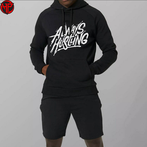 Ensemble sweat-shirt et short de style streetwear avec coupe décontractée, parfait pour une utilisation en plein air et décontractée, ensembles sweat-shirt et short pour hommes - Product Image 1