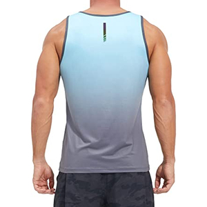 Sublimación transpirable Nuevos hombres Verano Casual Poliéster Spandex Gimnasio Deporte Camiseta sin mangas - Product Image 3
