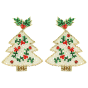 Pendientes coloridos con cuentas de vidrio 100% y trabajo de bordado elegante diseñado para mujeres y niñas que aman la moda del festival - Product Image 2