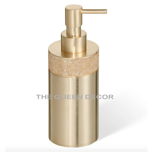 Distributeur de savon en acier inoxydable martelé à la main fini brillant pour décoration de salle de bain de bureau d'hôtel pour ensembles de salle de bain élégants - Product Image 3