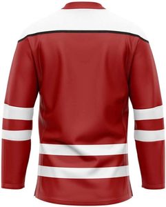 Uniformes deportivos suaves de poliéster 100% de alta calidad, jersey de hockey sobre hielo con nombre impreso del equipo OEM, pantalones para adultos, práctica al por mayor - Product Image 4