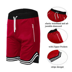 Shorts de basketball en tissu à séchage rapide pour hommes, avec cordon de serrage, logo personnalisé, en maille, pour la gym, vente en gros - Product Image 2