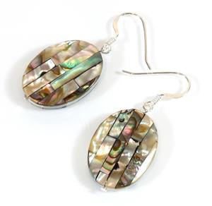 Beautiful Blue Amethyst Dangling Earrings Mother of Pearl in Bezel Setting 925 Sterling <b>Silver</b> Gift for Her Fashion Jewels - Product Image 2