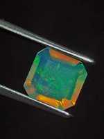 Opale d'Éthiopie Welo Fire naturelle de qualité supérieure, 8 mm, certifiée IGI, taille coussin, pour la fabrication de bijoux, guérison des chakras, pierre à feu arc-en-ciel