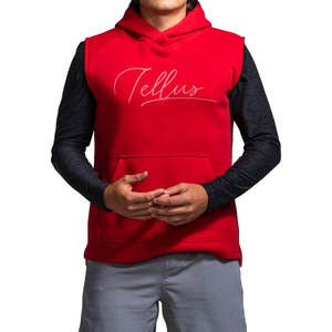 Sweats à capuche sans manches avec logo et design personnalisés pour hommes Sweats à capuche en coton mélangé de base personnalisés respirants pour hommes à vendre - Product Image 5