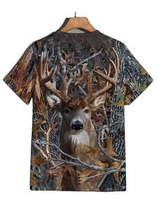 T-shirt en polyester respirant anti-UV à manches longues pour homme, imprimé cerf, personnalisé par transfert thermique, logo avant/arrière - Product Image 4