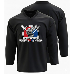 Suministro Directo de Fábrica, Camisetas de Hockey sobre Hielo Sublimadas Personalizadas, Diseño Profesional, Transpirables, Antibacterianas, 100% Poliéster, Deportivas - Product Image 2