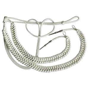 Lanière haute de gamme, design classique en cordon argenté, coton et polyester, aiguillette ornementale, équipement de défense personnelle, écologique - Product Image 1