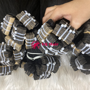 Cinta de pelo de color natural 1B cabello humano natural liso vietnamita crudo - Product Image 3