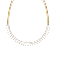 Collier goutte d'or jaune 14K de créateur avec diamants de laboratoire de 4,51 carats Bijoux de mariée de luxe pour femmes