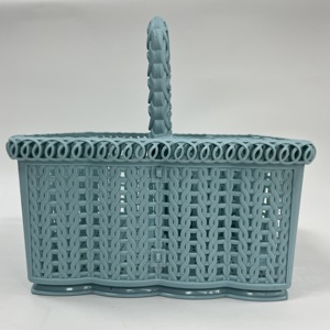 Panier de rangement en plastique intelligent avec poignée pour cuisines, salons, restaurants - Product Image 1