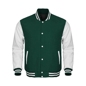 Veste universitaire en gros personnalisable en laine et cuir de qualité supérieure Letterman CollegeBaseballjacket pour hommes expédition DDP - Product Image 1