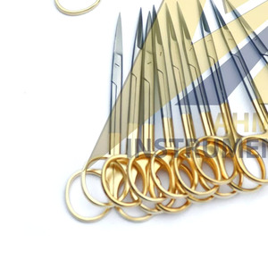 10 pièces ciseaux dentaires Iris droite incurvée gomme chirurgicale tissu Super-coupe Suture par SUAVE INSTRUMENTS SURGICAUX - Product Image 4