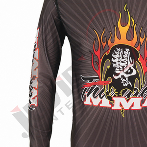 Rashguard de Manga Larga de Poliéster y Elastano de Primera Calidad al por Mayor, con Estampado Digital MMA, Personalizable, Transpirable, Unisex, de Secado Rápido - Product Image 3