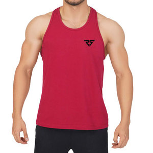 Workout Gym Bodybuilding Vest Custom Cotton <b>Singlet</b> Strap Tank Top Custom Design Tank Top <b>For</b> <b>Men</b> - Product Image 1