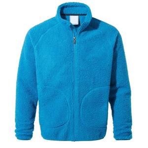 OEM Custom Solid Color Zipper Loose <b>Long</b> Sleeve Sherpa Winter <b>Coat</b> Jacket Street Fashion Jackets For <b>Men's</b> Customized Blue Color - Product Image 6