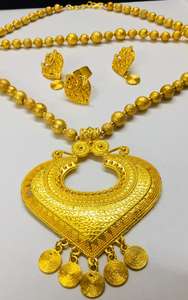 Best Quality African <b>Indian</b> Cloth Fashion Jewelry Necklace Dubai <b>Jewellery</b> 24K Silver Gold Plated <b>Sets</b> - Product Image 6