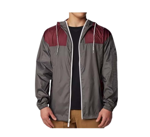 Veste coupe-vent Anorak à capuche avec cordon de serrage, respirante, imperméable, écologique, avec fermeture éclair et patchs, logo personnalisé, légère, pour la course à pied - Product Image 1