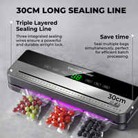 65kPa 30cm coupe-sac sec humide base amovible ecran LED menage machine sous vide soudeuse emballage alimentaire
