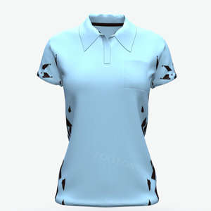 Polyester de haute qualité femmes Golf Polo T-shirt broderie imprimé personnalisé fille polos - Product Image 1