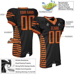 Uniforme de fútbol americano personalizado, camiseta de fútbol por sublimación, uniforme de fútbol de sarga de aparejos de poliéster para entrenamiento - Product Image 4