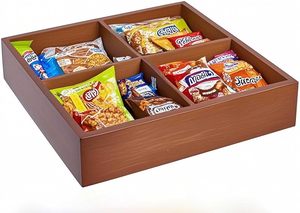 Plateau en bois multi-compartiments de qualité supérieure, plateau en bois divisé et boîte cadeau, organisateur de rangement décoratif, fabricant en gros - Product Image 2
