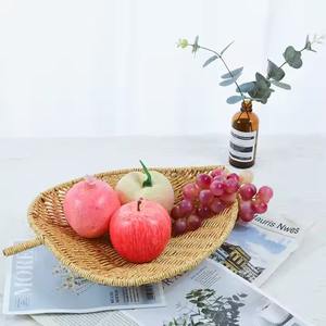 Wholesale Handwoven PP Rattan Flexible Design <b>Storage</b> & Serving Tray Oval Bread Food Plate <b>Fruit</b> Cake Platter Dinner - Product Image 3