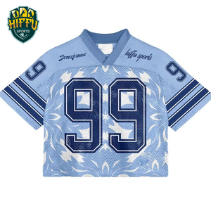 เสื้อเจอร์ซีย์ทรงบ็อกซี่ ยูนิเซ็กซ์ ผ้าโพลีเอสเตอร์ ระบายอากาศ แห้งเร็ว สไตล์อเมริกันฟุตบอล สตรีทแวร์ ชุดกีฬา ปักลาย สกรีนลาย - Product Image 2