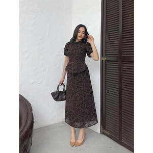Vestido Maxi Elegante de Chifón Negro para Mujer, Marca missJANELL, Mezcla de Poliéster y Elastano para Uso Casual y de Fiesta - Product Image 1