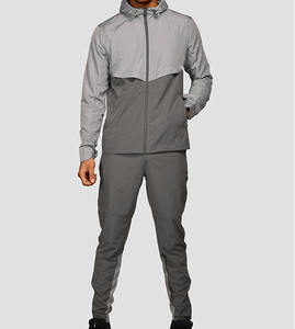 Survêtement de sport pour homme avec logo personnalisé, tissu épais antibactérien, veste zippée et pantalon de jogging - Product Image 1