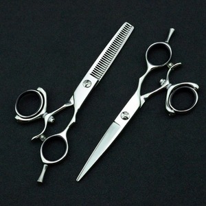 5.5/6 "440C ciseaux à cheveux pivotants ciseaux de coiffure rasoir de barbier ciseaux à pouce rotatifs à poignée pivotante ciseaux rotatifs - Product Image 5