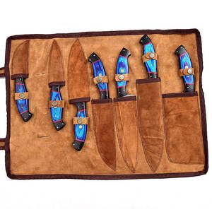 Juego de cuchillos de chef de cocina de primera calidad con cuchillas de acero damasco de alto carbono y mangos ergonómicos - Product Image 3