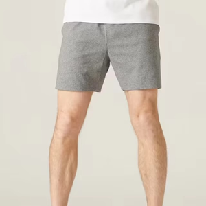 Vente en gros de shorts décontractés sportifs 100% coton pour hommes couleur unie imprimé personnalisé pour Fitness plage basket-ball respirant expédition DDP - Product Image 5