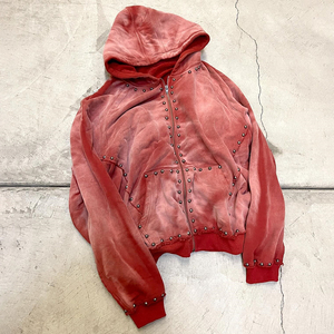 Pull d'hiver de haute qualité Sweats à capuche brodés en détresse Logo personnalisé 330gsm Poids lourd 100% coton surdimensionné Poche Sun Faded - Product Image 5