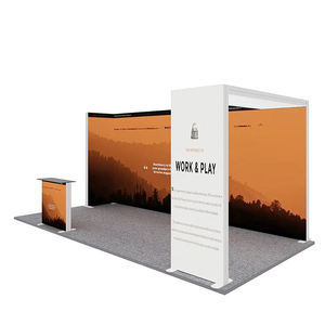 20 * 10FT/6*3M Double Face Portable SEG Lightbox Moderne Messestand Display avec Lightbox Advertising Spannstoff Panel Displays - Product Image 4